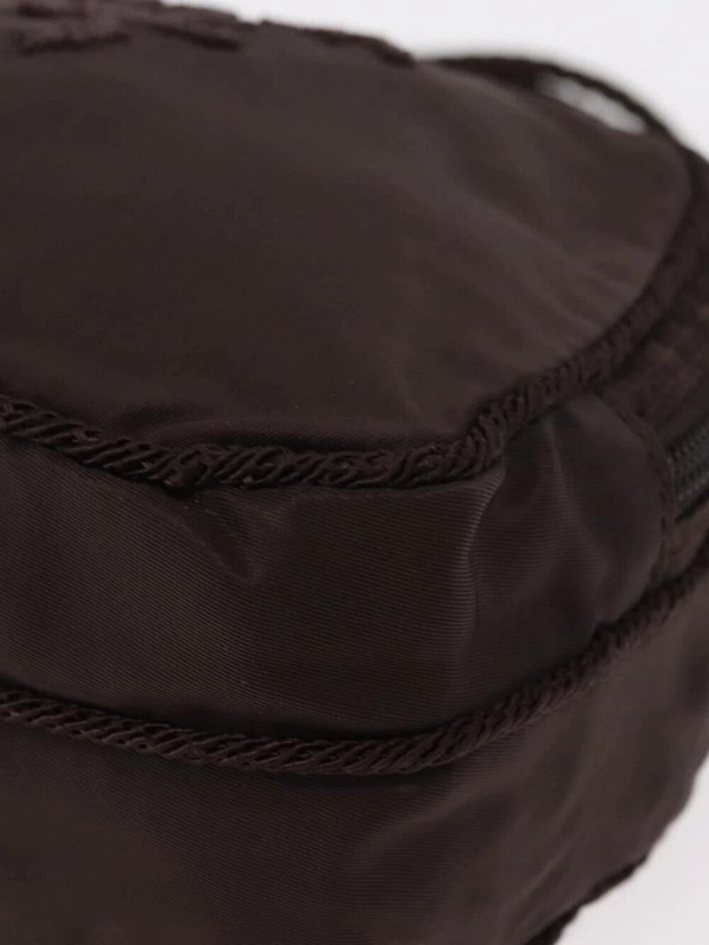 PRADA Shoulder Bag Nylon Brown Gold Auth gh1558 - Picture 5 of 16